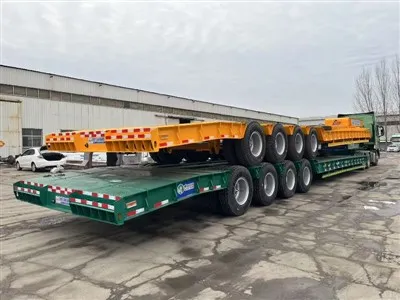 4 ejes extendidos remolque de lecho bajo